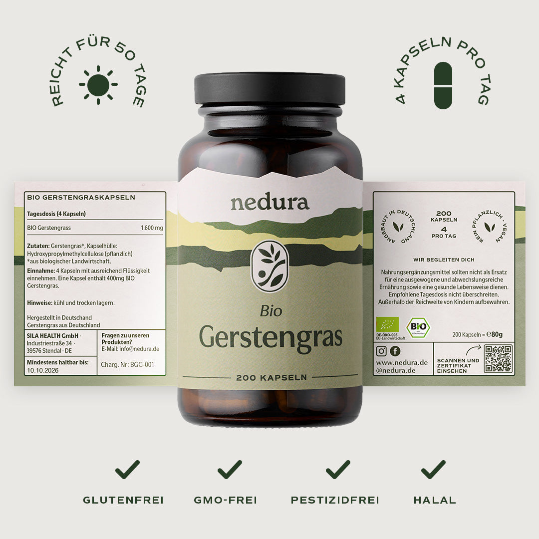 BIO Gerstengras - 200 Kapseln