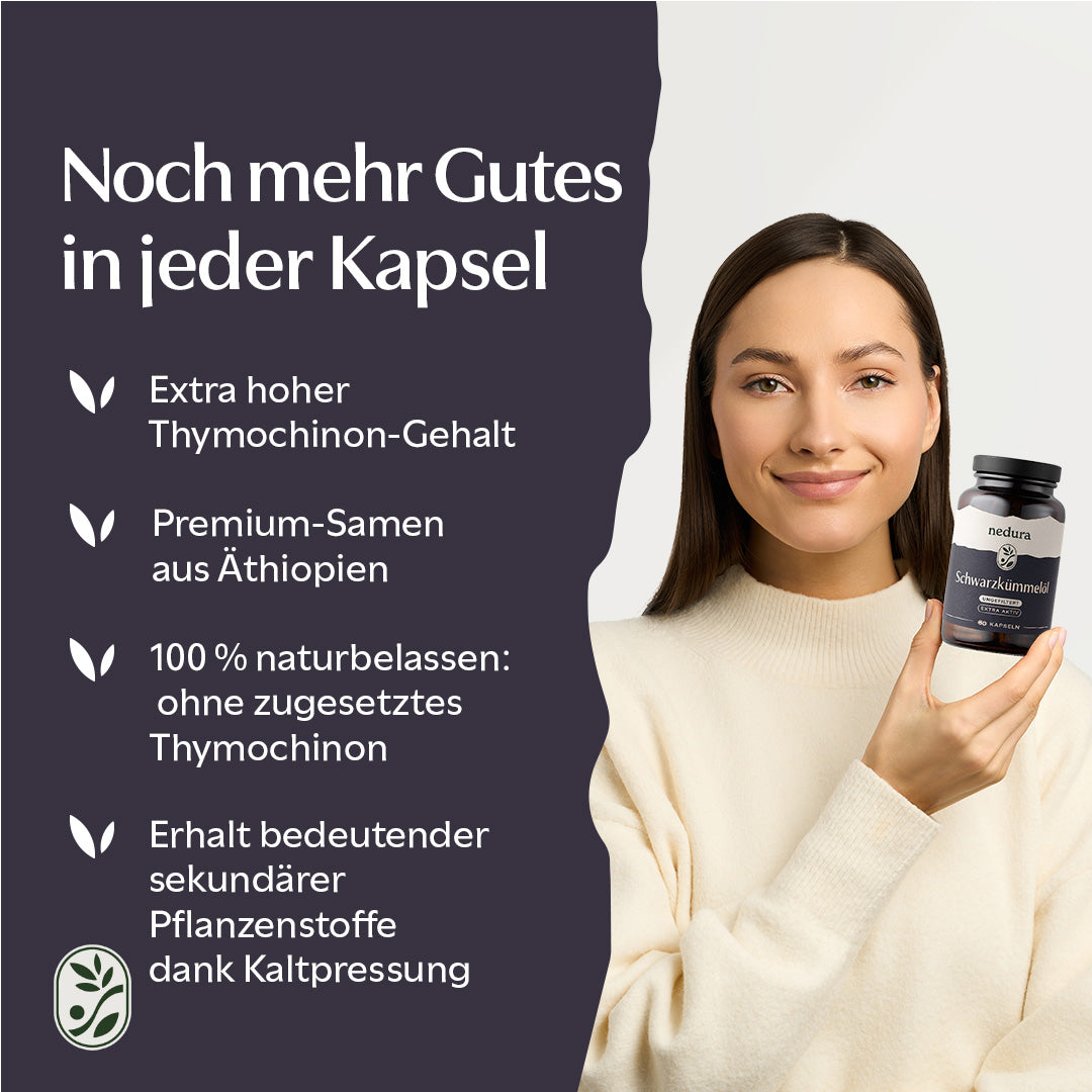 Schwarzkümmelöl Kapseln extra aktiv ungefiltert