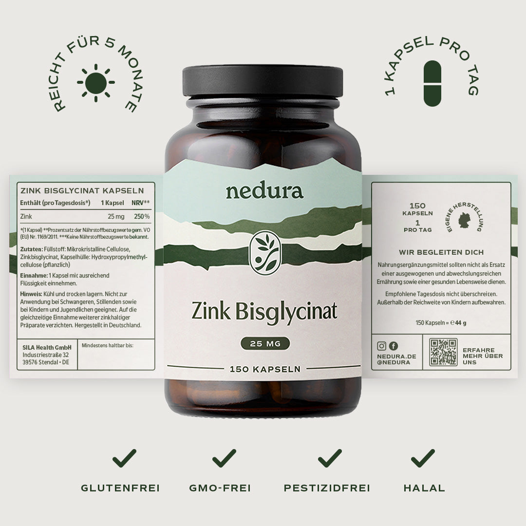 Zink Bisglycinat - 150 Kapseln